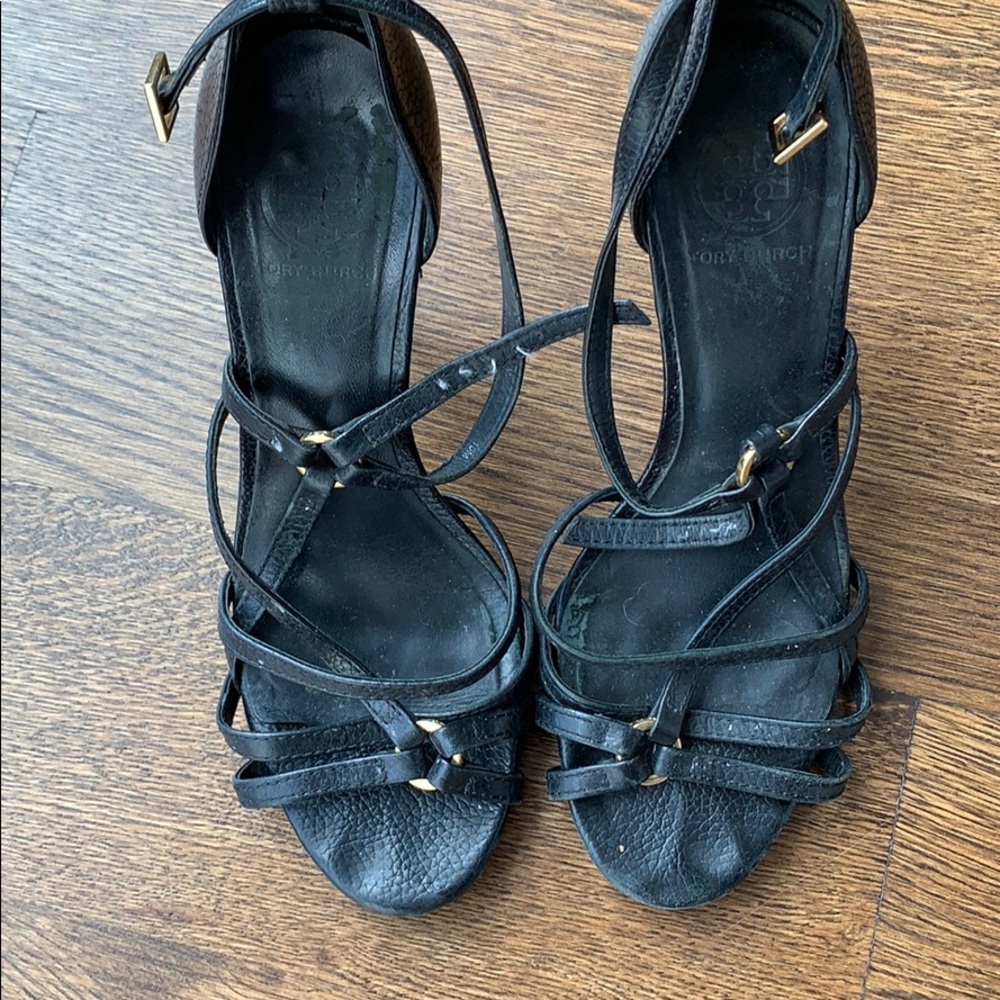TORI BURCH black sandal high heels